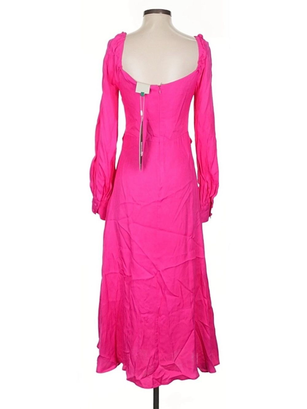 NWT Farm Rio Hot Pink Cutout Midi Dress - Sz Small 🩷 - Picture 6 of 10